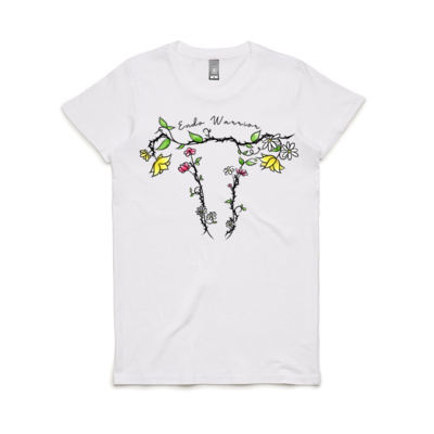 Womens Endo Warrior Tee - V1 (White) Thumbnail