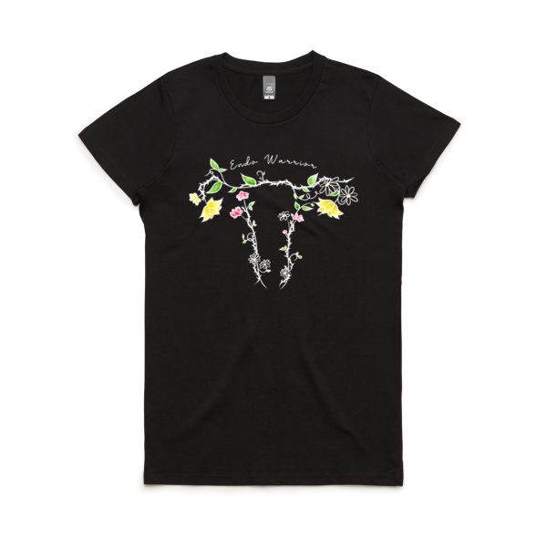 Womens Endo Warrior Tee - V1 (Black) Thumbnail