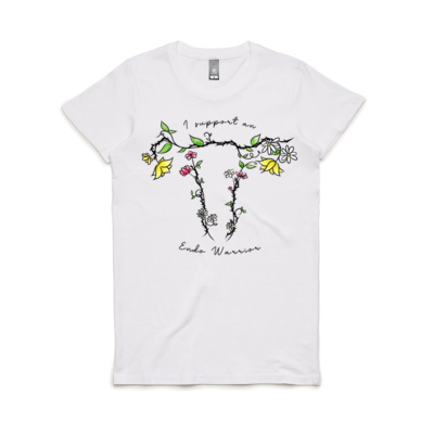 Womens Endo Supporter Tee - V1 (White) Thumbnail