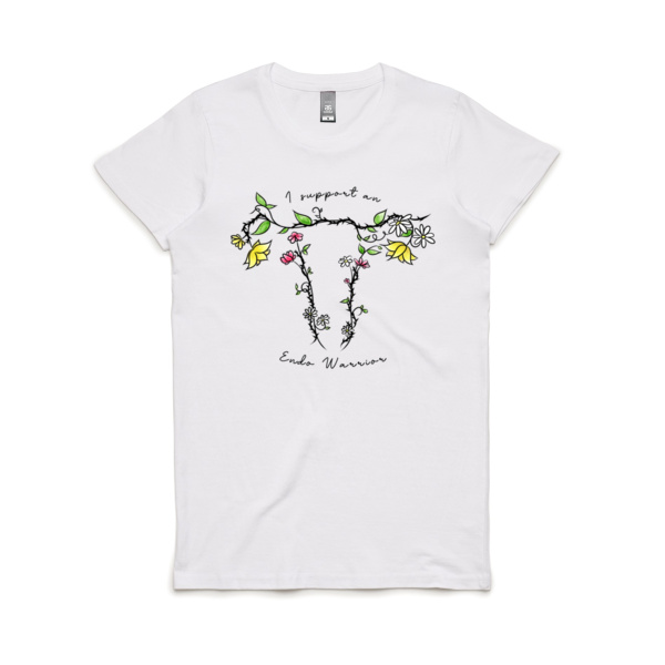 Womens Endo Supporter Tee - V1 (White) Thumbnail