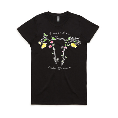 Womens Endo Supporter Tee - V1 (Black) Thumbnail